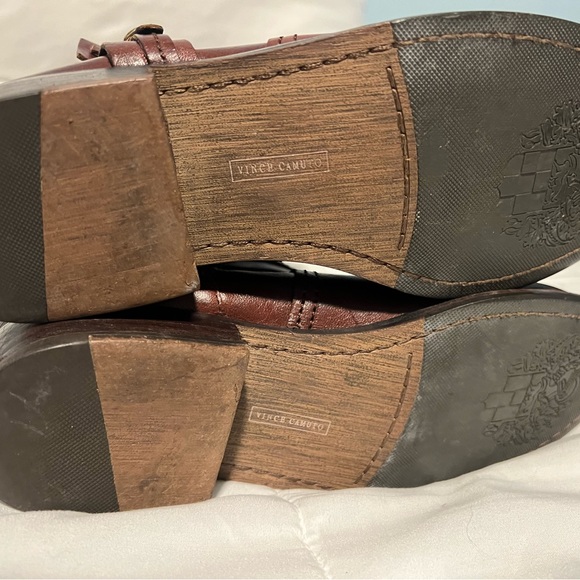 Vince Camuto brown leather riding boots pull on - Picture 4 of 6